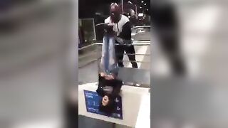 Migrant Hangs Girl Upside Down in Subway Stairwell