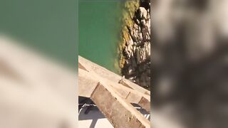 Bungee Jump Gone Wrong leaves Man Dangling Unconscious you'll See Why