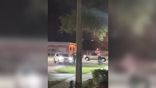 Motorcyclist gets tased as he tries to flee a police and gets smacked by a car