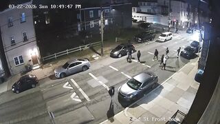 Philadelphia police are looking for a "wild teens" after a shootout that left an 18-year-old hospitalized
