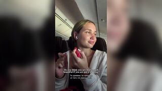 Man calls out Influencer filming herself applying makeup on a plane.