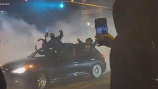 Streamer was nearly caught in the crossfire during a random shootout at car takeover