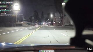 Streamer was nearly caught in the crossfire during a random shootout at car takeover