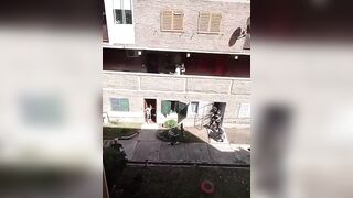 Residents evicted migrant squatters by throwing them from the balcony