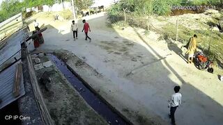 Motorcyclist Attacked By Stray Dog In India