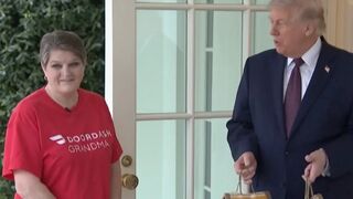 President Trump is sparking up a conversation with the delivery driver who delivered