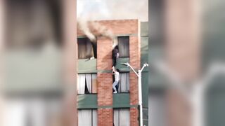 Real Man tries to Save his Dog and his Girl from Burning Building