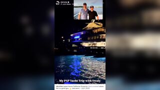 2022 footage of Eric Swalwell at a late-night St. Tropez yacht party in a robe