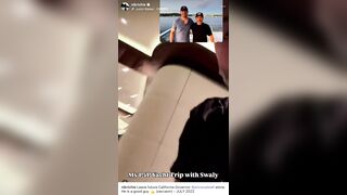 2022 footage of Eric Swalwell at a late-night St. Tropez yacht party in a robe