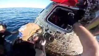 First recovery footage of the Artemis II crew has just been released