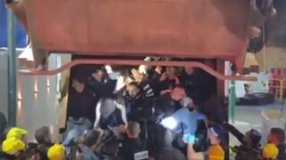 Over 60 Palestinians were found packed tightly inside a garbage truck trying to sneak into cities across Israel.