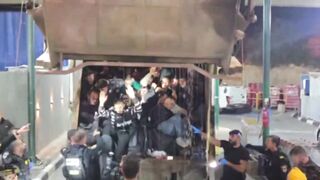 Over 60 Palestinians were found packed tightly inside a garbage truck trying to sneak into cities across Israel.