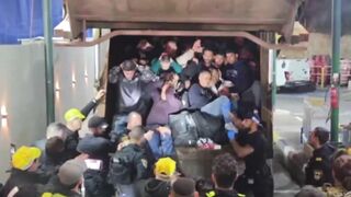 Over 60 Palestinians were found packed tightly inside a garbage truck trying to sneak into cities across Israel.