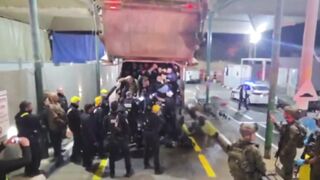 Over 60 Palestinians were found packed tightly inside a garbage truck trying to sneak into cities across Israel.