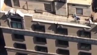 Man Hanging from Window Falls a LONG Way to his Death