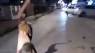 Handstand in Street is Fatal Mistake for Drunk Girl..Classic