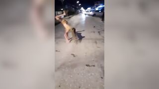 Handstand in Street is Fatal Mistake for Drunk Girl..Classic