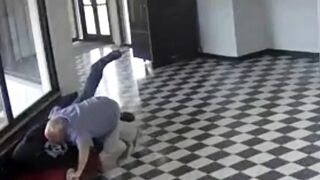 Oklahoma school principal tackling a shooter and preventing him from opening fire