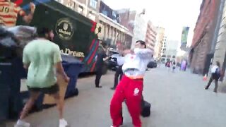 Watch as Kick streamer Sneako is attacked and punched extremely hard in the face after telling his chat “you deserve to be publicly executed,”