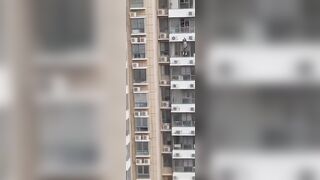 (New) Woman lying Down on Top Ledge pays with a LONG Fall to her Death