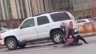 Dude Shows us How To Handle Protesters Blocking Your Car.