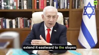 Benjamin Netanyahu dismisses all talks of peace and says Israel is about to conquer..