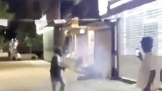 Friend of the Devil throws Stick of Dynamite on Sleeping Homeless Man