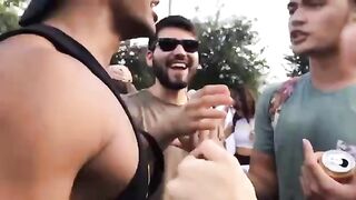 Muscular Tough Guy Bully Humiliated at Festival