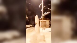 Imagine what the Neighbors must Think...First Time I saw a Snow Penis Ejaculating