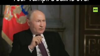 Putin after warming the world that satan worshipping cannibalistic pedophile elites have ruled the world for CENTURIES: "The vampire ball is ENDING!"