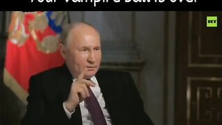 Putin after warming the world that satan worshipping cannibalistic pedophile elites have ruled the world for CENTURIES: "The vampire ball is ENDING!"