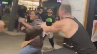 Streamer banned from Kick for this clip where he knocks a woman over