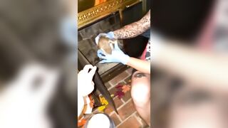 Caring Couple wants to Save Squirrel in their Fire Place...they Find Out