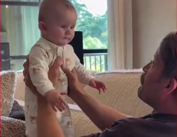 SAD: Two gay men in Nashville are sparking nationwide outrage after recording a video of themselves mocking the baby they had via surrogacy as it cries for its mother for content.