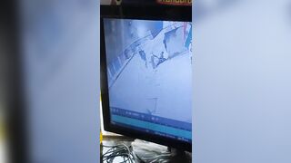 Woman walking with Daughter is Hit then Slams into a Metal Wall
