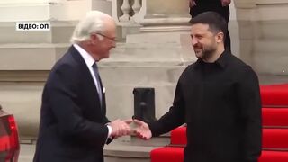 Zelensky handshake REFUSED by GLARING King of Sweden