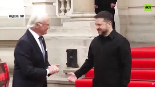 Zelensky handshake REFUSED by GLARING King of Sweden