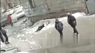 Time to Go: Man Killed by Falling Ice off of Top of Building (in front of little girls)