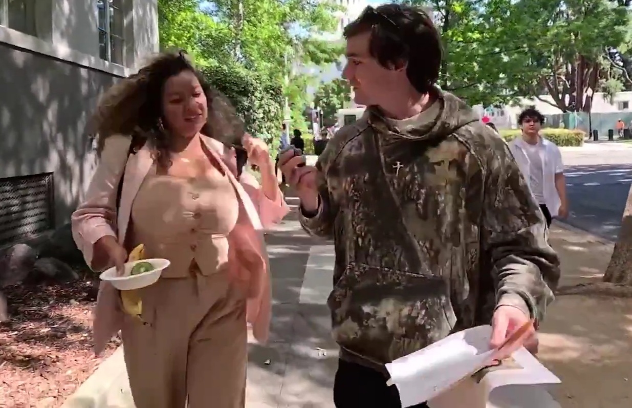 Nick Shirley just now ended Assembly member Sade Elhawary’s career in 40 seconds