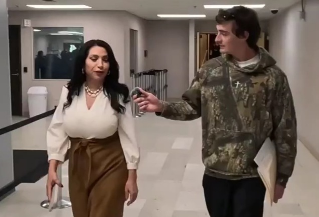 Nick Shirley confronts the co-authors of the “Stop Nick Shirley Act” (AB 2624).