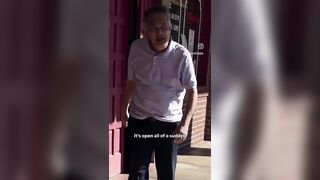 Indian worker pisses in front of his own restaurant in Texas despite having a toilet