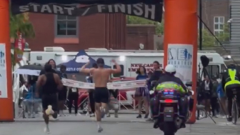 A man lost the Delaware marathon after celebrating too early thinking he won