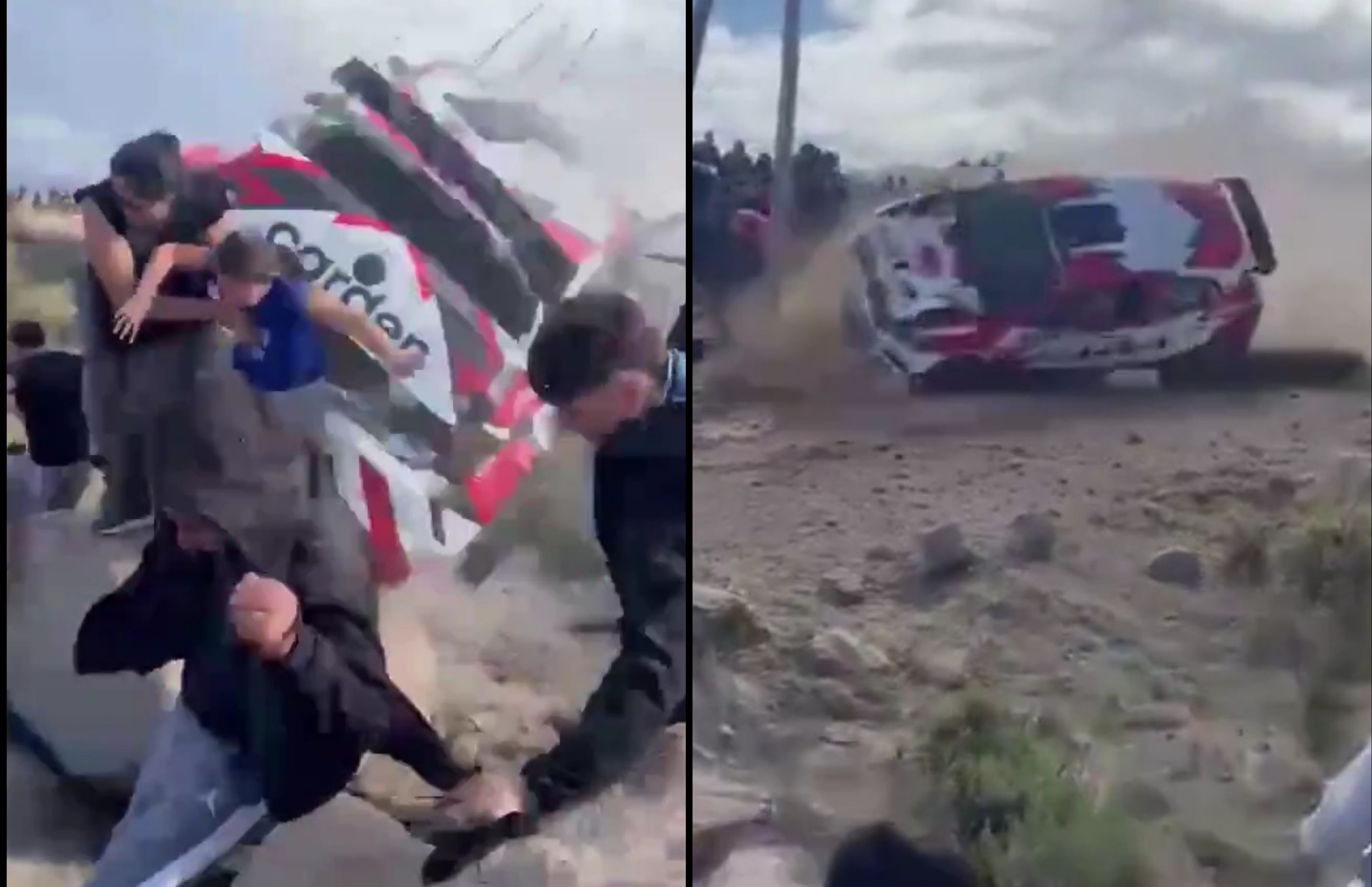 WATCH OUT! A rally car flipped multiple times in Mina Clavero, Argentina