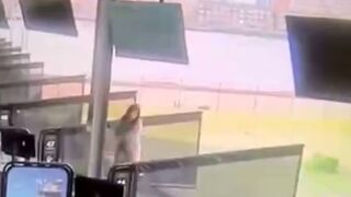 Woman at Golf Driving Range somehow Manages to Fall to Her Death (Watch Twice)