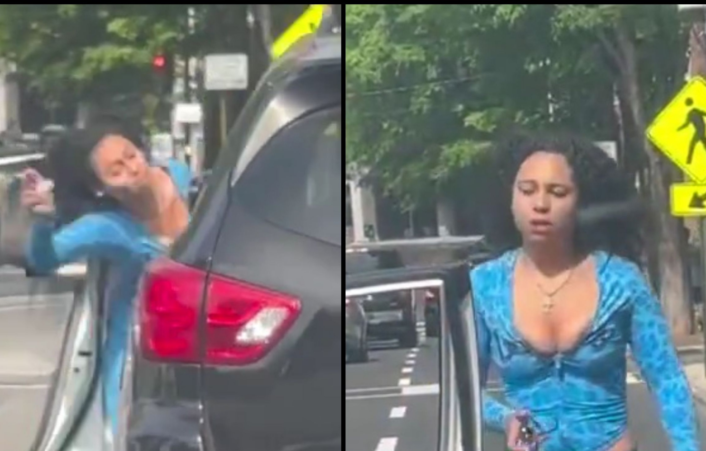 tried to hip-check the suv... and lost