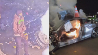 Takeover idiots blew up a car with fireworks in Chicago