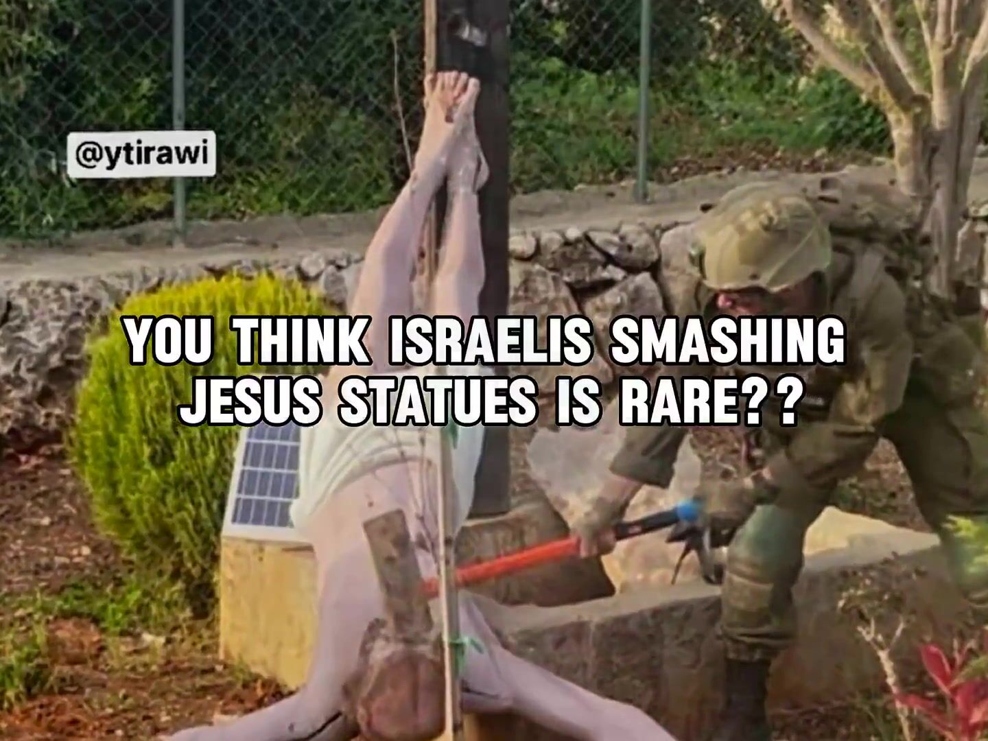 You think Israelis smashing Jesus statues is rare in Israel? Think again… watch this