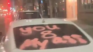 Wow: Girlfriend Ruins Man's Mustang with X rated Graffiti