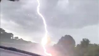 DAMN: Lightening Bolts Striking cars and Causing Explosions on Freeway