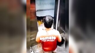 Delivery Man leaving Elevator meets Dog who Bites Him in the WORST Area imaginable